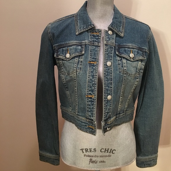 michael kors cropped denim jacket